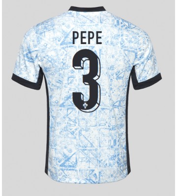 Portugal Pepe #3 Replika Udebanetrøje EM 2024 Kortærmet